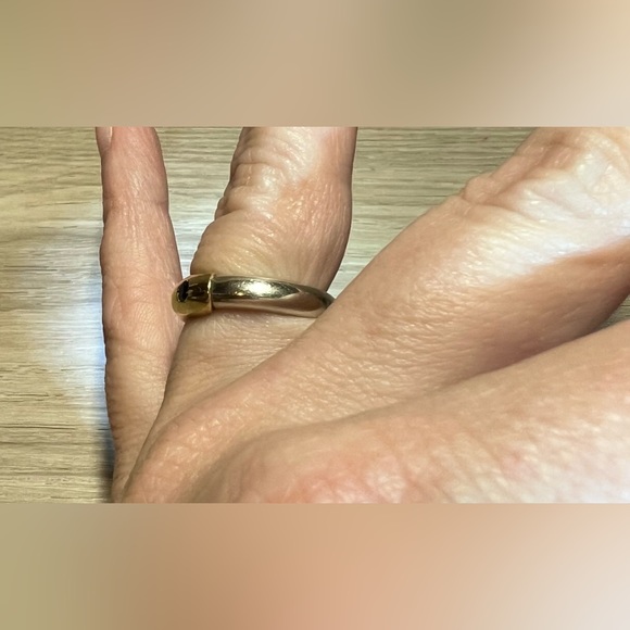 Lalaounis 1970 Greece 18K Yellow Gold/Sterling Silver Blue Sapphire Band Ring - Picture 8 of 9